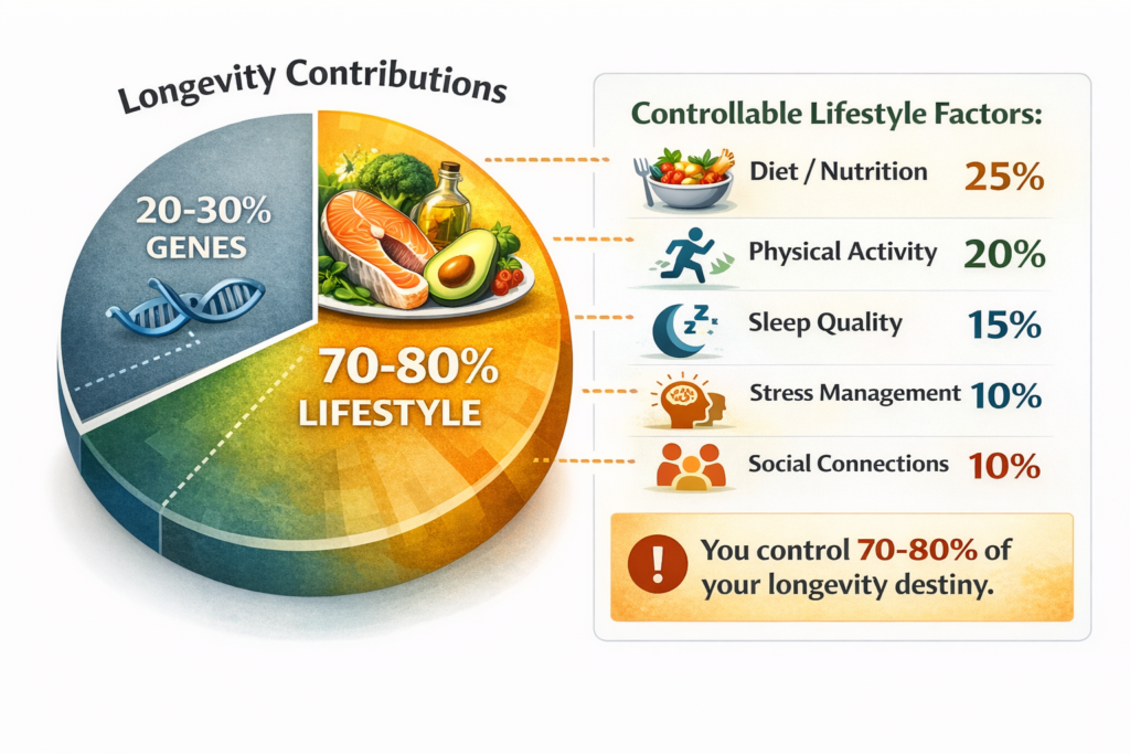 Genes vs Lifestyle Impact on Longevity